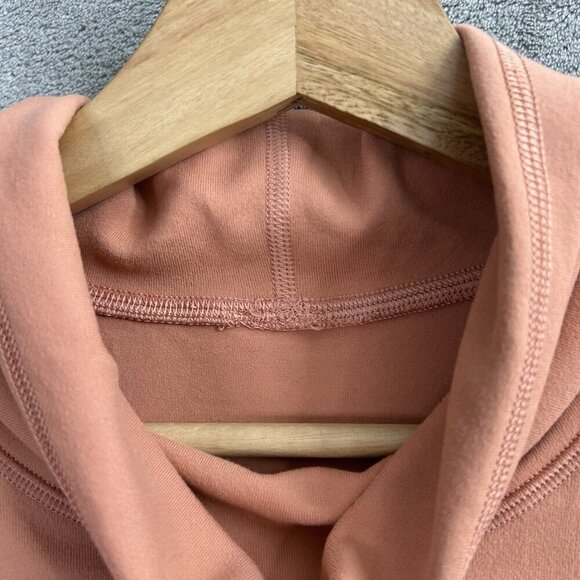 Lululemon Sweatshirt Womens 8 Ready To Rulu Pullover Funnel Neck Pink Savannah - Picture 8 of 12